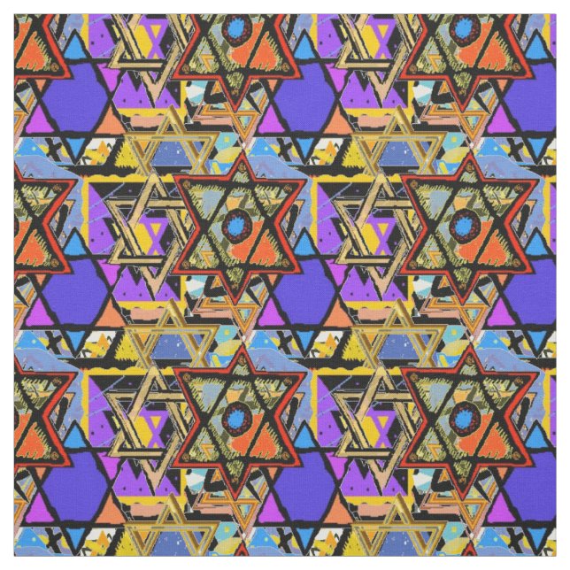 Judaic Customized Fabrics - Mogen David Gifts Tyg (Provkarta)