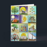 Judaica 12 stammar av Israel Art Panels Kort<br><div class="desc">Du visar Lee Hiller Design Collection. Apparatur,  gåvor och samlarföremål Lee Hiller Photography eller Digital Art Collection. Du kan visa hennes naturfotografi på http://HikeOurPlanet.com/ och följa hennes vandrande blogg i Hett Vår nationalpark.</div>