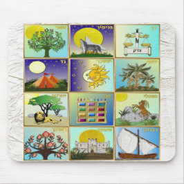Judaica 12 stammar av Israel Art Panels Musmatta