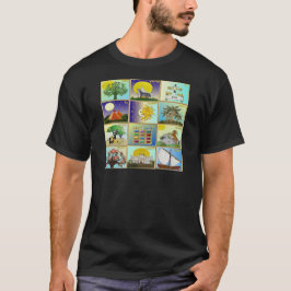 Judaica 12 stammar av Israel Art Panels T-shirt