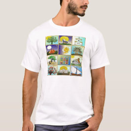 Judaica 12 stammar av Israel Art Panels Tee