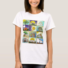 Judaica 12 stammar av Israel Art Panels Tee