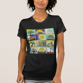 Judaica 12 stammar av Israel Art Panels Tee Shirt