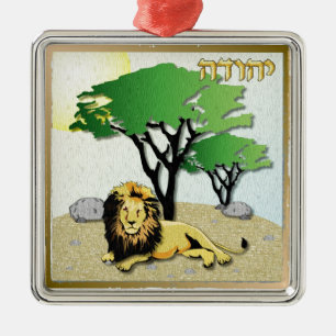 Judaica 12 stammar av Israel Judah Julgransprydnad Metall