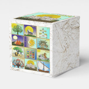 Judaica 12 stammar av Israel Simeon Favor Box Presentaskar