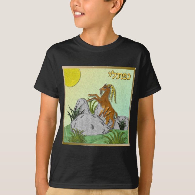Judaica 12 stammar av israelisk naftali tee shirt (Framsida)