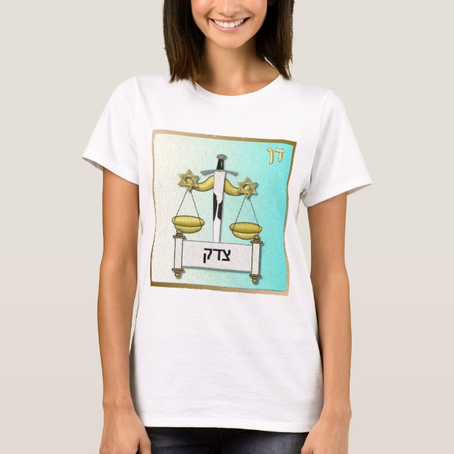 Judaica 12 Tribes Israel Dan Art T-shirt (Framsida)