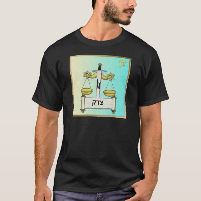 Judaica 12 Tribes Israel Dan Art T-shirt (Framsida)