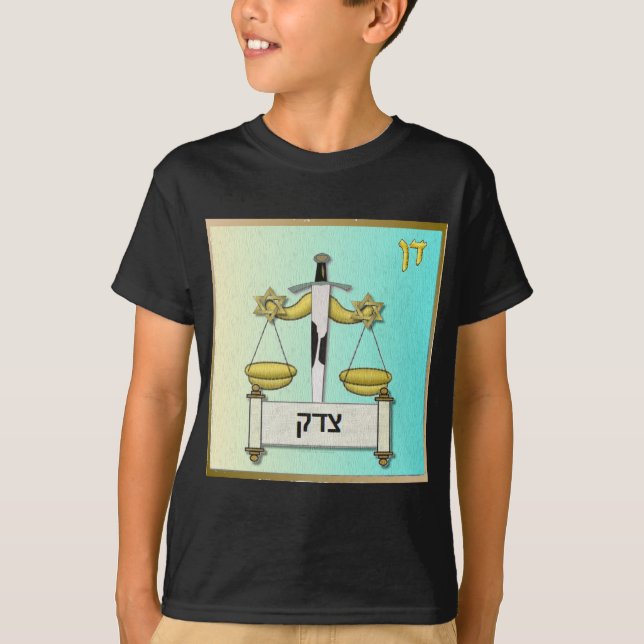 Judaica 12 Tribes Israel Dan Tee Shirt (Framsida)