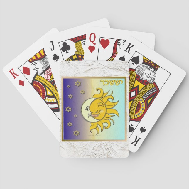 Judaica 12 Tribes Israel Issachar Art Spel Kort (Baksidan)