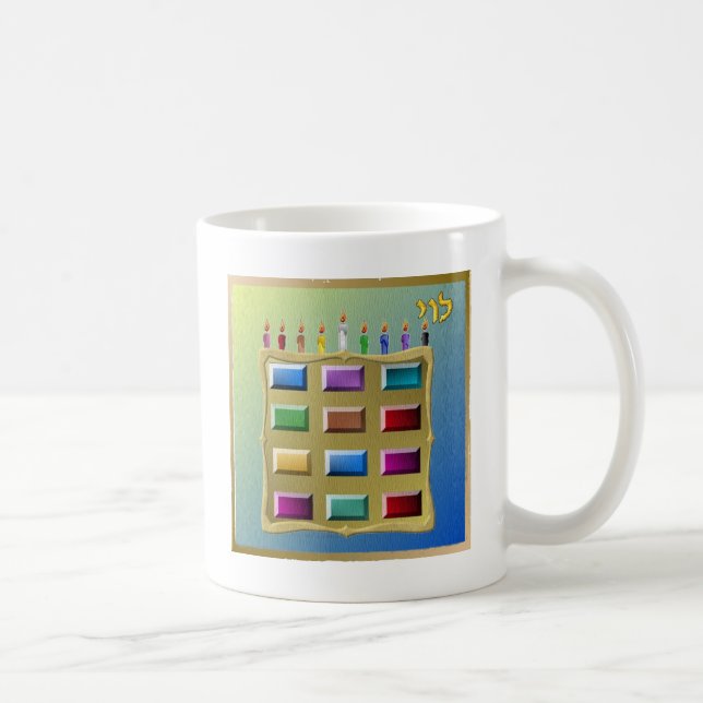 Judaica 12 Tribes Israel Levi Kaffemugg (Höger)
