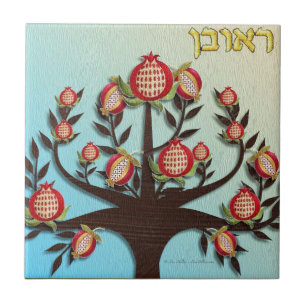 Judaica 12 Tribes Israel Reuben Kakelplatta