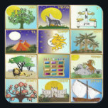 Judaica 12 Tribes of Israel Art Fyrkantigt Klistermärke<br><div class="desc">Du visar Lee Hiller Design Collection. Apparatur,  gåvor och samlarföremål Lee Hiller Photography eller Digital Art Collection. Du kan visa hennes naturfotografi på http://HikeOurPlanet.com/ och följa hennes vandrande blogg i Hett Vår nationalpark.</div>