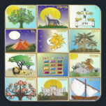 Judaica 12 Tribes of Israel Art Fyrkantigt Klistermärke<br><div class="desc">Du visar Lee Hiller Design Collection. Apparatur,  gåvor och samlarföremål Lee Hiller Photography eller Digital Art Collection. Du kan visa hennes naturfotografi på http://HikeOurPlanet.com/ och följa hennes vandrande blogg i Hett Vår nationalpark.</div>