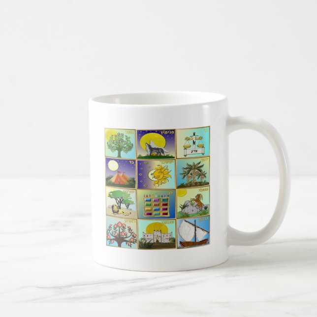 Judaica 12 Tribes of Israel Art Kaffemugg (Höger)