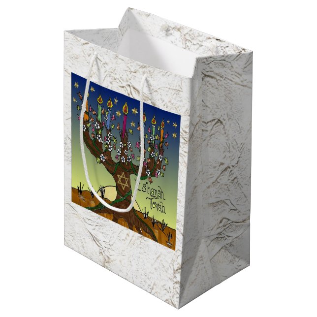 Judaica 12 Tribes of Israel Art Panels Gift Bag (Framsidan Vinklad)