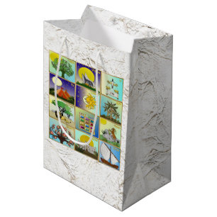 Judaica 12 Tribes of Israel Art Panels Gift Bag