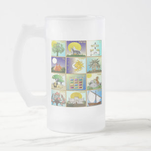 Judaica 12 Tribes of Israel Art Print Frostat Ölglas