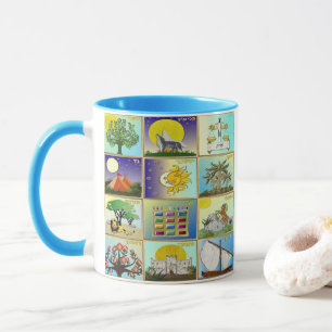 Judaica 12 Tribes of Israel Art Print Mugg