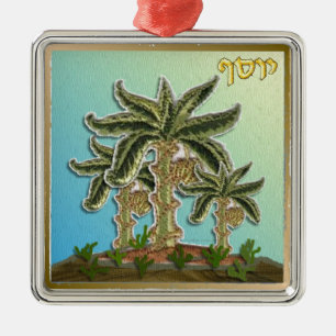 Judaica 12 Tribes of Israel Joseph Julgransprydnad Metall