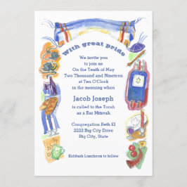 Judaica Bar Mitsva-inbjudan Inbjudningar