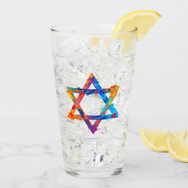 Judaica - Drink Glasses - Jewish Stars - Gifts Glaskopp (Bakside Is)