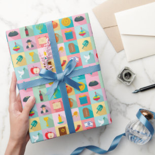 Judaica Gift Wrapping Papper - Judiska Helgdag Presentpapper