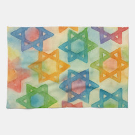 Judaica Gifts - Kitchen Towels - Jewish Stars Kökshandduk