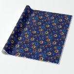 Judaica Giftwrapping Papper - Jewish Stars Presentpapper<br><div class="desc">Judiska stjärnor Art - Giftlining Papper - Order in Various Sized Rolls - Jewish Helgdagars - Chanukah - Hanukkah - Judaica - Judaic Theme</div>