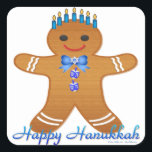 Judaica Hanukkah Pepparkaksgubbe Menorah Fyrkantigt Klistermärke<br><div class="desc">Du tittar på Lee Hiller-designsamlingen av Hem- och Office Decor,  Apparel,  Gifts and Collectibles. Utformningen omfattar Lee Hiller Photography och Mixed Media Digital Art Collection. Du kan visa hennes naturfotografi på http://HikeOurPlanet.com/ och följa hennes vandrande blogg i Hett Vår nationalpark.</div>