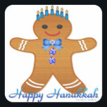 Judaica Hanukkah Pepparkaksgubbe Menorah Fyrkantigt Klistermärke<br><div class="desc">Du tittar på Lee Hiller-designsamlingen av Hem- och Office Decor,  Apparel,  Gifts and Collectibles. Utformningen omfattar Lee Hiller Photography och Mixed Media Digital Art Collection. Du kan visa hennes naturfotografi på http://HikeOurPlanet.com/ och följa hennes vandrande blogg i Hett Vår nationalpark.</div>