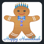 Judaica Hanukkah Pepparkaksgubbe Menorah Fyrkantigt Klistermärke<br><div class="desc">Du tittar på Lee Hiller-designsamlingen av Hem- och Office Decor,  Apparel,  Gifts and Collectibles. Utformningen omfattar Lee Hiller Photography och Mixed Media Digital Art Collection. Du kan visa hennes naturfotografi på http://HikeOurPlanet.com/ och följa hennes vandrande blogg i Hett Vår nationalpark.</div>