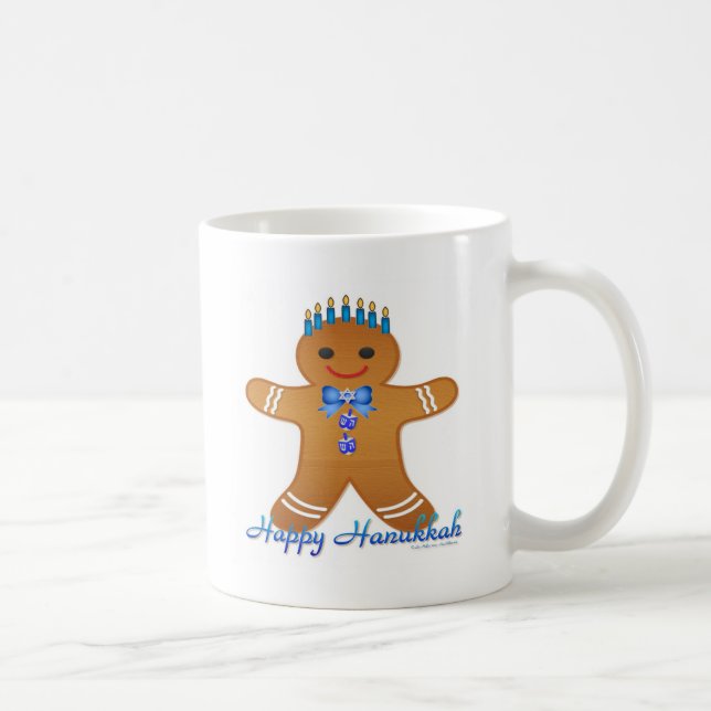 Judaica Hanukkah Pepparkaksgubbe Menorah Kaffemugg (Höger)
