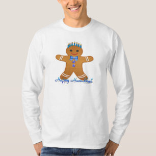 Judaica Hanukkah Pepparkaksgubbe Menorah Tröja