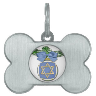 Judaica Hanukkah Star of David Ornament Print ID-bricka Husdjur