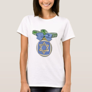 Judaica Hanukkah Star of David Ornament Print T-shirt