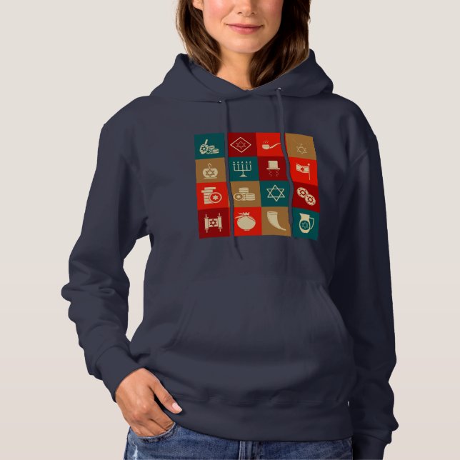 Judaica - Hoodie & Sweatshirt - Jewish Designs T Shirt (Framsida)