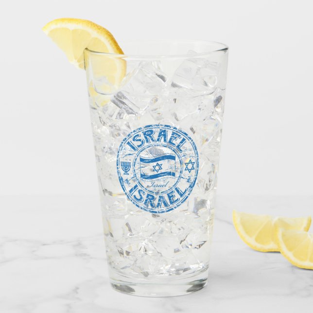 Judaica Israel Drinking Glasses - Gifts Glaskopp (Framsida Ice)