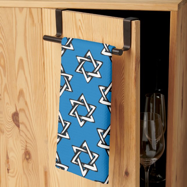 Judaica - Kitchen Towels - Helgdagars - Mogen Davi Kökshandduk (Thirds Fold)