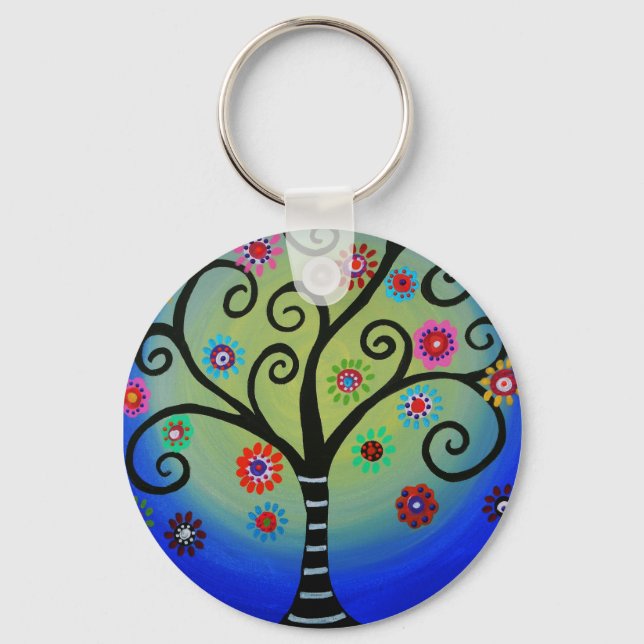 Judaica Livets träd Keychain Nyckelring (Framsida)