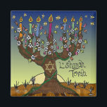 Judaica L'shanah Tovah Livets träd Gifts Apparel Magnet<br><div class="desc">Du visar Lee Hiller Design Collection. Apparatur,  gåvor och samlarföremål Lee Hiller Photography eller Digital Art Collection. Du kan visa hennes naturfotografi på http://HikeOurPlanet.com/ och följa hennes vandrande blogg i Hett Vår nationalpark.</div>