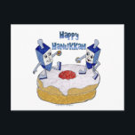 Judaica Lycklig Hanukkah Dancing Dreidels Doughnut Helg Vykort<br><div class="desc">Du tittar på Lee Hiller-designsamlingen av Hem- och Office Decor,  Apparel,  Gifts and Collectibles. Utformningen omfattar Lee Hiller Photography och Mixed Media Digital Art Collection. Du kan visa hennes naturfotografi på http://HikeOurPlanet.com/ och följa hennes vandrande blogg i Hett Vår nationalpark.</div>