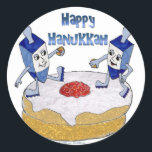 Judaica Lycklig Hanukkah Dancing Dreidels Doughnut Runt Klistermärke<br><div class="desc">Du tittar på Lee Hiller-designsamlingen av Hem- och Office Decor,  Apparel,  Gifts and Collectibles. Utformningen omfattar Lee Hiller Photography och Mixed Media Digital Art Collection. Du kan visa hennes naturfotografi på http://HikeOurPlanet.com/ och följa hennes vandrande blogg i Hett Vår nationalpark.</div>