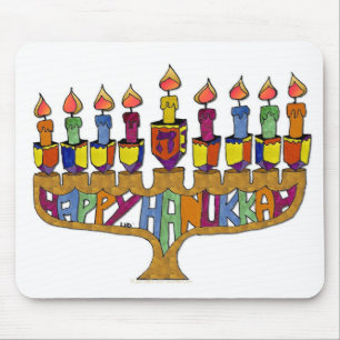 Judaica Lycklig Hanukkah Dreidel Menorah Musmatta