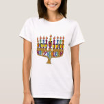 Judaica Lycklig Hanukkah Dreidel Menorah T-shirt<br><div class="desc">Du tittar på Lee Hiller-designsamlingen av Hem- och Office Decor,  Apparel,  Gifts and Collectibles. Utformningen omfattar Lee Hiller Photography och Mixed Media Digital Art Collection. Du kan visa hennes naturfotografi på http://HikeOurPlanet.com/ och följa hennes vandrande blogg i Hett Vår nationalpark.</div>