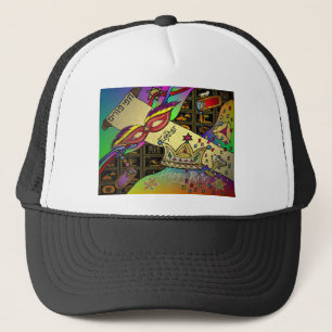 Judaica Lycklig Purim Jewish Helgdag Gifts Apparat Truckerkeps