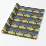 Judaica Menorah Livets träd Art Print Presentpapper<br><div class="desc">Du tittar på Lee Hiller-designsamlingen av Hem- och Office Decor,  Apparel,  Gifts and Collectibles. Utformningen omfattar Lee Hiller Photography och Mixed Media Digital Art Collection. Du kan visa hennes naturfotografi på http://HikeOurPlanet.com/ och följa hennes vandrande blogg i Hett Vår nationalpark.</div>