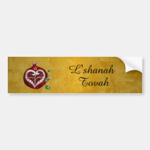 Judaica Pomegranate Heart Hanukkah Rosh Hashanah Bildekal