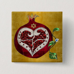 Judaica Pomegranate Heart Hanukkah Rosh Hashanah Knapp