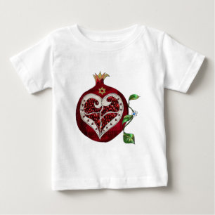 Judaica Pomegranate Heart Hanukkah Rosh Hashanah T-shirt
